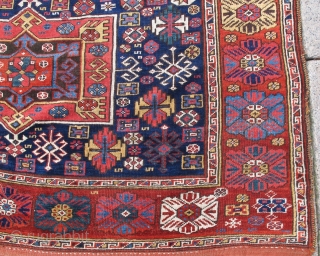 Inv#15871

This exceptional corridor carpet exhibits all the hallmarks of woven dynamism that great Kurdish rugs are known for. Large elements are balanced against smaller motifs, colors are masterfully dyed and matched, and  ...