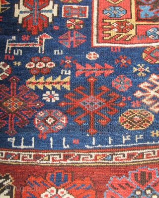 Inv#15871

This exceptional corridor carpet exhibits all the hallmarks of woven dynamism that great Kurdish rugs are known for. Large elements are balanced against smaller motifs, colors are masterfully dyed and matched, and  ...