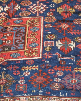 Inv#15871

This exceptional corridor carpet exhibits all the hallmarks of woven dynamism that great Kurdish rugs are known for. Large elements are balanced against smaller motifs, colors are masterfully dyed and matched, and  ...