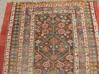 South Caucasian or Northwest Persian rug, great old handle with many individuating features, small nuances, and eccentric drawing. Great weave and fabulous colors.          