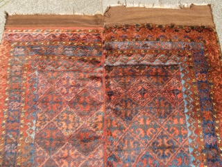 Baluch Yatak, This is a sleeping rug most probably woven in western Afghanistan. The wool is spectacular and colors are natural. This is an authentic domestic weaving from the nineteenth century and  ...