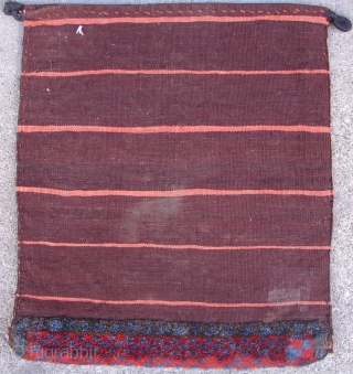 Veramin Flatwoven Bag with a pile bottom. Size = 1'4" x 1'6". 4th quarter of the 19th cen. Inv #14861.             