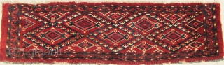 

Central Asian mafrash. Wonderful dyes and wool. Depressed warps, open left. Uzbek (?). 19th century. 135x37cms                 