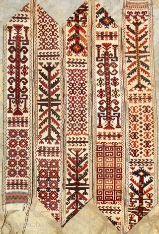 This rare tent band with silk highlights is a survivor from the height of Karakalpak material culture. While, generally, age is associated with quality in Central Asian weavings, in the case of  ...