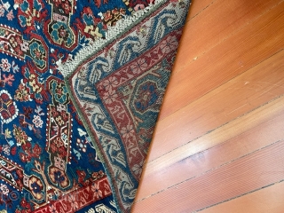 Antique Seychour (Seishour) rug woven in the Kuba district of the Caucuses (Azerbaijan) during the second half of the nineteenth century
Size: 41" x 116" (3'5 x 9'7")
Construction: thirteen knots vertical by nine  ...
