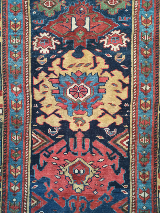 A wonderful old Kurdish rug with really great colours and a solid foundation.
330 x 122cm                  