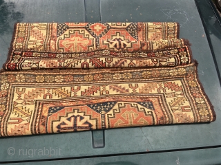 Ivory Ground East Caucasian
Old Shirvan?
Sides Secured
1890 -1900
2'3" x 5'4"                        
