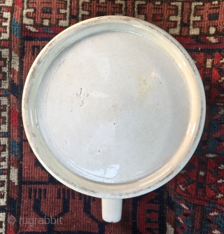 Early 1800's Mocha/Slip Ware Mug. Unusual large size and Minimalist Design.                      