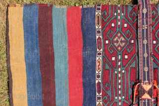 Antique kurdish Ala Cuval, Malatya, complete. Very colorful tribal item. Please ask for more information.                  