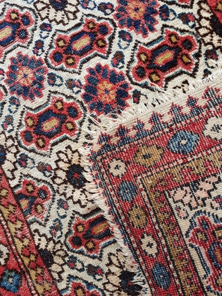 This is  a small Caucasian Seichour rug likely late 19th century 
Size: 2.9 x 2.4 feet or 89x73 cm 
Condition: consistent with age an use, possibly in need of repairs 
Shipping  ...