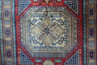 Authentic Caucasian Kazakh rug circa 1960 from Azerbaijan c. 167 x 98 cm

This unique handmade rug dates to the second half of the 20th century - (1960-1970). 
It is in an excellent  ...