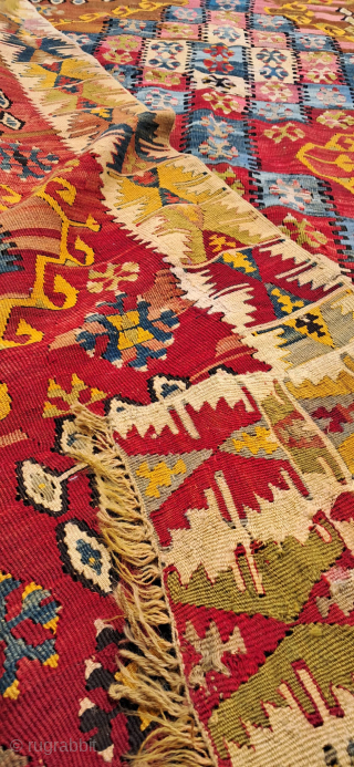 Initially, I thought it was Aleppo, but in the end I was convinced by the experts that it is a Yahyali Yoruk kilim Size 330x126cm
SOLD Thanks       