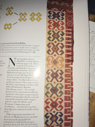 A rather rare example of what Jim Opie, in Hali 54/Dec 1990 calls Animal Head Column design 
Though, he classified it as a Konya area, other sources narrow it down to Aksarey,  ...