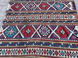 Lovely late 19th-century Kuba Shirvan kilim Size 285-140 cm                        