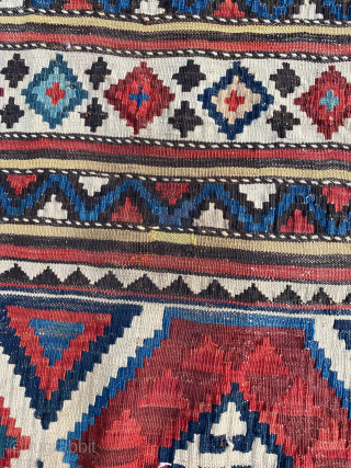 Lovely late 19th-century Kuba Shirvan kilim Size 285-140 cm                        