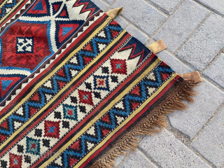 Lovely late 19th-century Kuba Shirvan kilim Size 285-140 cm                        