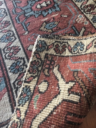 1880's Serapi Heriz: Size - 8x10 - Serapi rugs are some of the most rare and desirable Persian rugs out there and are a distinct Heriz region style. It has bold geometric  ...