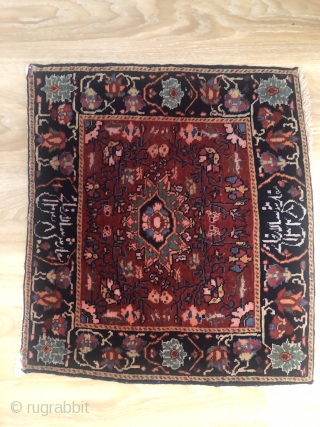 A small Farahan about 110 years, dated 1328=1910,in a mint condition,Cartouche:Sefareshe Salar Khani 1328=Ordered by Salar Khani 1328,size:51x45 cm,*some red color run in white*         