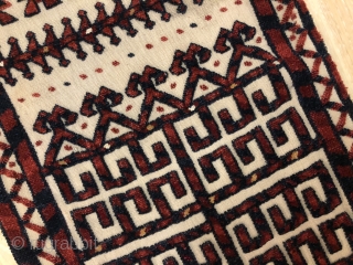 A very nice Antique Turkmen Tent band Fragment ca.1880,size:144,5x30 cm,back side has been sewn by a white cloth.pls not to hesitate to ask me any question.shipment from Munich-Germany     