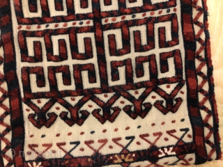 A very nice Antique Turkmen Tent band Fragment ca.1880,size:144,5x30 cm,back side has been sewn by a white cloth.pls not to hesitate to ask me any question.shipment from Munich-Germany     