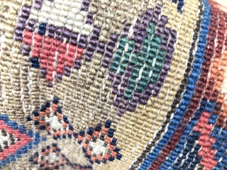 A nice Camel ground Baluch about 80-90 years old,the border is rug and the middle is Kelim.in a very good condition.            