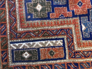 A very nice Baluch about 1900,size:135x76 cm(without Kelim),with an unusuall design and nice colors.in a mint condition.pls not to hesitate to ask me any question.        