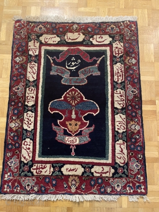 A very rare old small persian-Noth east rug,in a very good condition                     