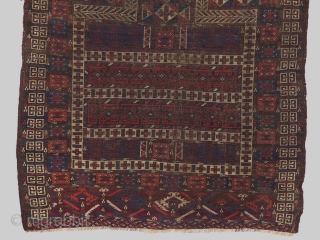 Antique Turkoman engsi around 1880(Wool and silk) . Maybe Belutchi or Arabatchi? 
size 136x105 cm                  