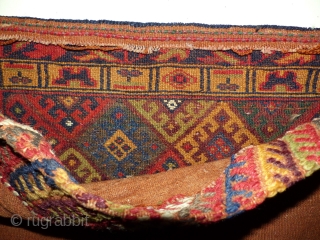 Jaff Koerd Bag,1900 jh, mooie kleuren, zacht en Glanzend wol,
size;62x65 cm                      