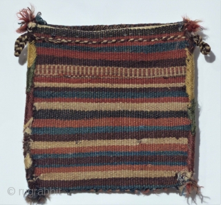 Ghashgai Chanteh end 19th century with all natural colors
wool on wool 
very good condition
size 22 x 23 cm               