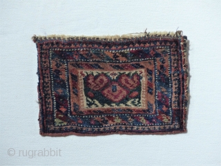Afshar chanteh,around 1900 jh,wool on wool and very good condition. size;34x32 cm                     