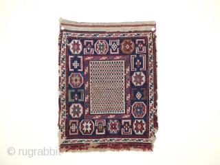 Antieke Shahsavan Sumak Bagface 1900 jh, zeer fijn geweven, met goede kleuren, mooie desigen,.size;40x31 cm                  