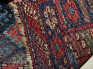 Kurdish Jaff, Circa 1900, Excellent condition, High pile, Great colours, Not restored, Size: 62 x 88 cm.                