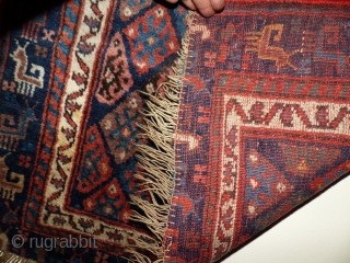 Jaff Koerd Bagface, mooie kleuren, zacht en glanzend wol,with orginale sides(shirazeh).
size; 62x74 cm                    