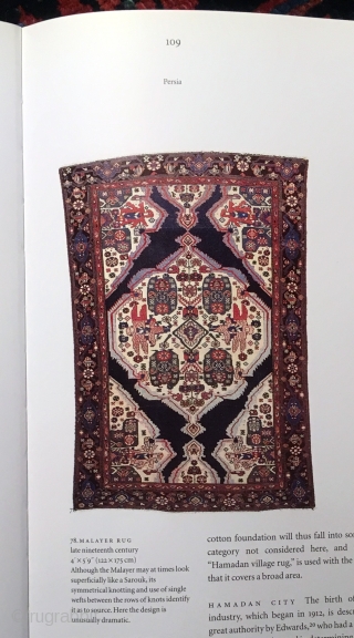 Malayer rug. Late nineteenth century. 192x128cm. Kilim ends intact. Overall good condition. See p.109 in Eiland's "Oriental Carpets" for reference. Inquiries: info@pleijsierproductions.nl
           