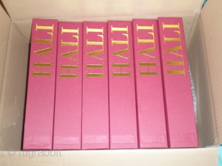 Set of Hali issue 1 thru 138 in fine condition with Hali publications protective slip cases for each volume.              