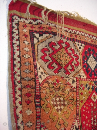 An antique Anatolian village rug. 156 X 98 cm. Good shape with no repairs, no cuts, all original sides with kilim endings.           