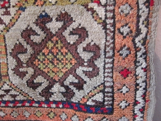 An antique Anatolian village rug. 156 X 98 cm. Good shape with no repairs, no cuts, all original sides with kilim endings.           