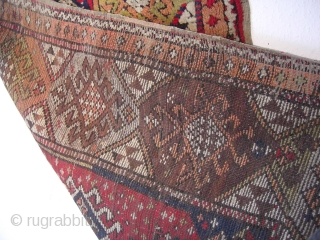 An antique Anatolian village rug. 156 X 98 cm. Good shape with no repairs, no cuts, all original sides with kilim endings.           