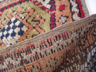 An antique Anatolian village rug. 156 X 98 cm. Good shape with no repairs, no cuts, all original sides with kilim endings.           