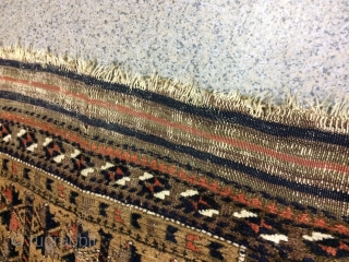 An old Baluch in used condition. Very soft. 160/100 cm.                       