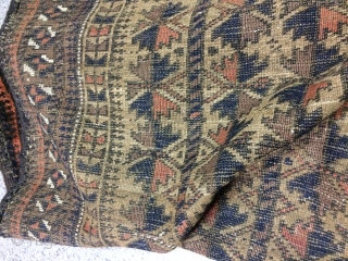 An old Baluch in used condition. Very soft. 160/100 cm.                       