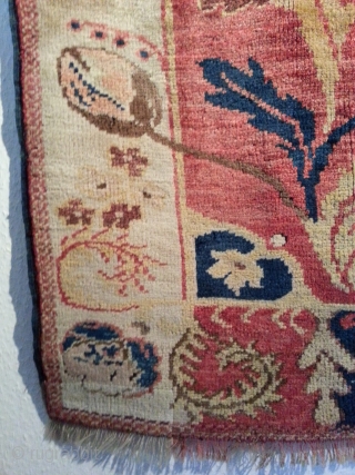 An old or antique Caucasian Rug with the size 160 X 100 cm. Very good shape with restauration in three corners.            