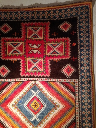 An old Morocco rug with 205/115 cm. Funky. Good shape. I love it.                    