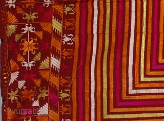 • BAGH •

A Rare geometrical line Design Bagh, Phulkari From West(Pakistan) Punjab. India.
It's a very unique and classic example, It holds a movement and essence of the era. Floss silk on hand-spun  ...