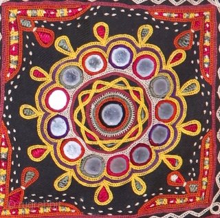 • COVERLET •

A charming vintage applique cloth from Gujarat with brightly coloured patterns in each corner. Square in shape with amazing detailing and combination of applique and embroidery makes it very rare.
The  ...