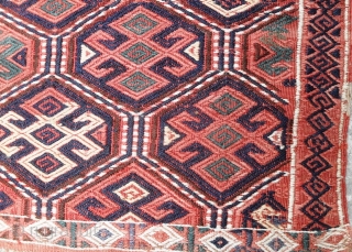 Kurdish Cicim Kilim, synthetic colors,  size is 80 cm x 85 cm                    