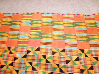 Ghana Ashanti  Textile very good condition silk size is 305cm x 180 cm   
                