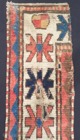 Antique Caucasian Dagıstan Bordur 107x30cm                            