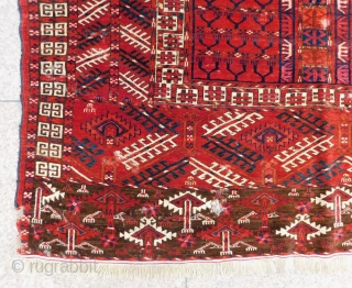 Antique Türkmen Tekke Ensi Rug Circa 1880 90 All Colours Natural Size.140x120 Cm                    